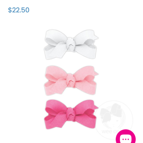 NEW MULTIPACK! Baby Grosgrain Bows Knot Wrap - WHT, LPK, HPK | Wee Ones Hair Bows & Accessories