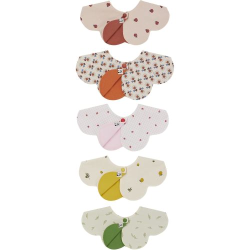 Konny Baby Bib 3/5/7-Pack Set, 360 ​​° Rotate, Soft and Absorbent Drooling for Toddler Boys Girls Baby Essentials