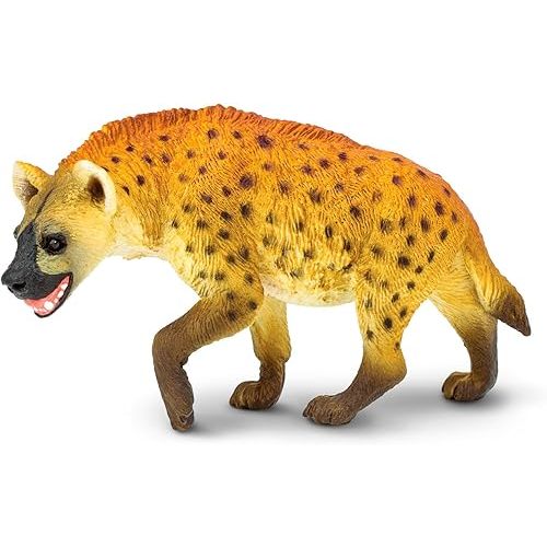 Safari Ltd. Hyena Figurine - Lifelike, Hand-Painted 4.25" Model Figure - Educational Toy for Boys, Girls & Kids Ages 3+