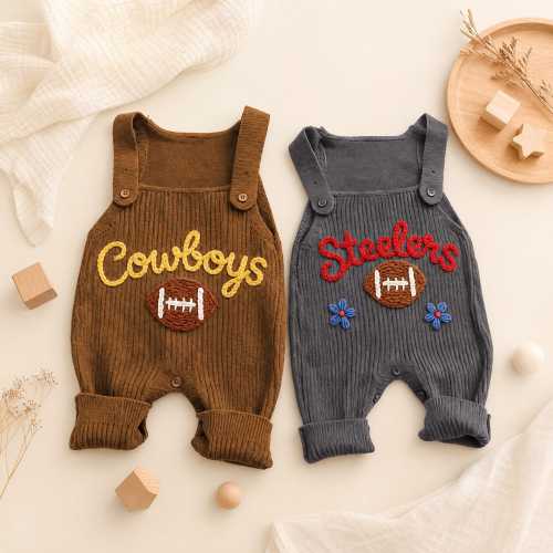 Custom Baby Football Outfit, Baby Football Romper Gift for Football Lover