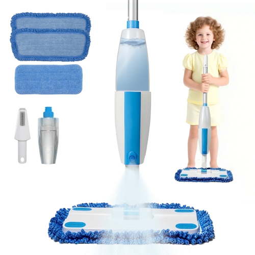 OUTGOO Kids Spray Mop, Toddler Cleaning Set with Real Water Sprayer, Montessori Mini Mop & Sweeper Pretend Play Preschool Toys for Kids Girls Boys