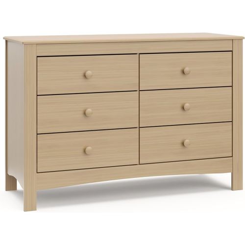 Graco Noah 6-Drawer Dresser (Driftwood) – GREENGUARD Gold Certified, Wood Dresser for Bedroom, Kids & Nursery Storage Chest, Safety Interlocking Drawers, Pre-Installed Tracks, Kids Chest