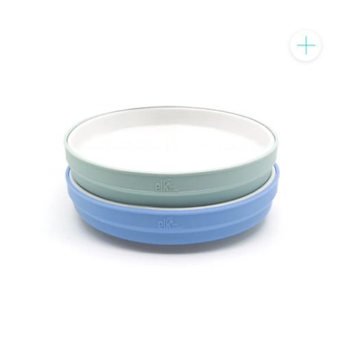 7.8"/20cm Porcelain White Plates with Silicone Sleeves