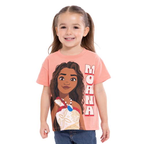 Disney Moana Toddler Short Sleeve Crewneck Tee, Sizes 12M-5T