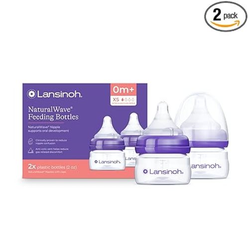 Lansinoh Anti-Colic Baby Bottles, Size XS