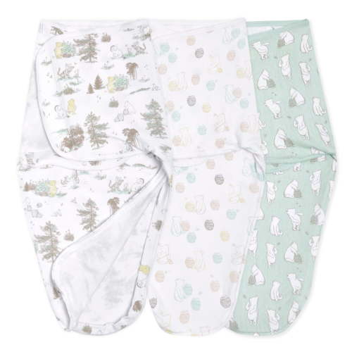 Free Shipping! aden + anais Disney Winnie Easy Swaddle Wraps 3 Pack for Baby Sleep and Hip Health