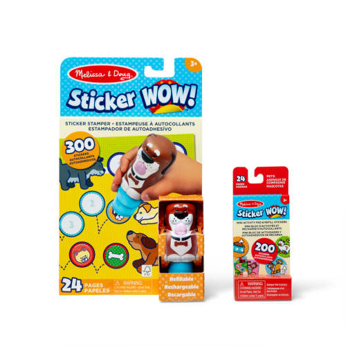 Sticker WOW!™ Dog Bundle: Activity Pad & Sticker Stamper + Mini Activity Pad and 200 Refill Stickers
