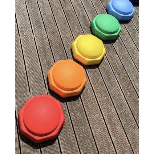 6 Pieces Rainbow Stepping Stones Set