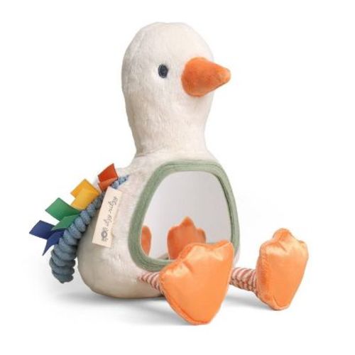 Itzy Ritzy Bitzy Sensory Tummy Time Mirror Toy - Goose