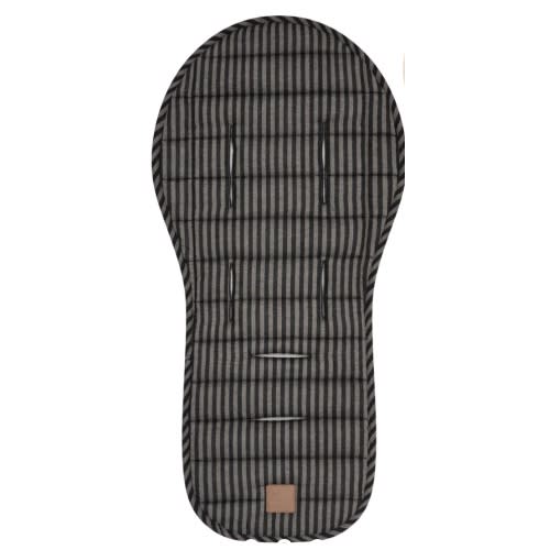 The Muse Edition Noir Stripe Universal Linen Pram Liner