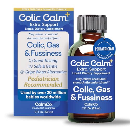 Colic Calm Plus - Alternative Gripe Water with Extra Support, Infant Gas Drops for Newborns, Colic & Upset Stomach Relief, Safe & Gentle, Baby Essentials for Digestive Health, 2 fl oz (Pack of 1)