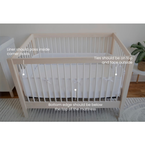 HALO Breathable Mesh Crib Liner for Full Sized Crib - Color: White