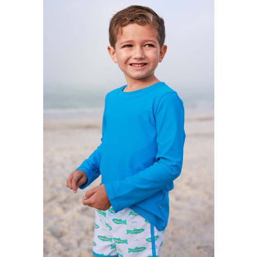 Long Sleeve Rash Guard Shirt in Twilight Tide | Caden Lane