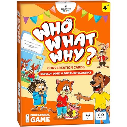 Game: Who What Why Conversation Cards for Kids – Learning Materials for Social Skills, Emotional Intelligence & Critical Thinking