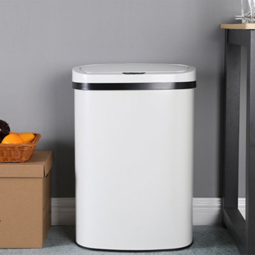 FDW Trash Can 13 Gallon Trash Bin Automatic Garbage Can Touchless Infrared Motion Sensor Waste Bin 50 Liter Stainless Steel Base Anti-Fingerprint Mute Designed Trash Can for Kitchen Office Bedroom Office Living Room | Wayfair