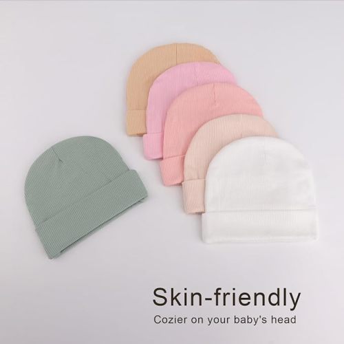 Baby Newborn Hats for Unisex Infant Toddler Soft Beanie Warm Cap Newborn Hospital Hats for Baby Boy Girl 0-24 Months