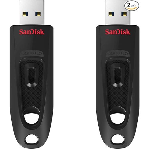 SANDISK 64GB 2-Pack Ultra USB 3.0 Flash Drive (2x64GB) - SDCZ48-064G-GAM462, Black