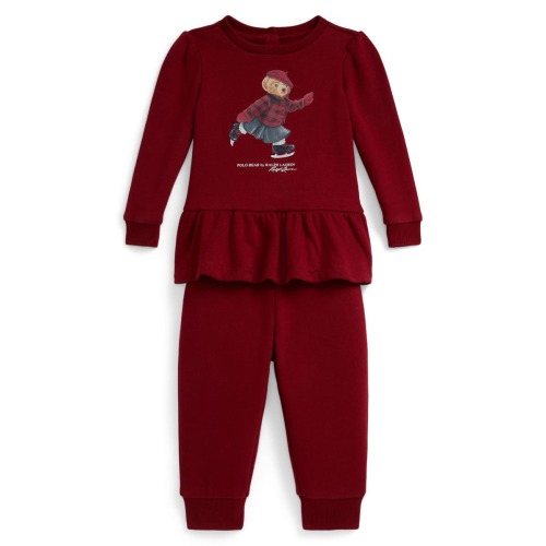 Skater Peplum Graphic Sweatshirt & Joggers Set