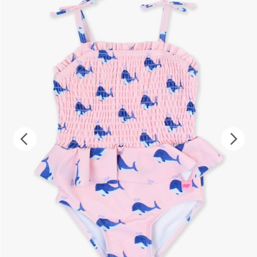 Peplum Smocked Bodice One Piece Swimsuit