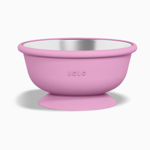 Lalo Stainless Steel Suction Bowl - Bubble Gum