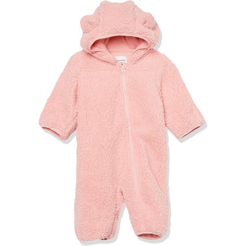 Amazon Essentials Unisex Babies' Hooded Sherpa Fleece Bunting Suit
