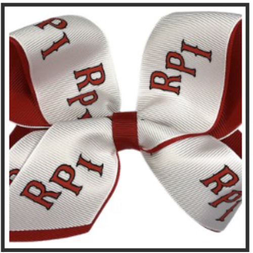 Rensselaer Polytechnic Institute Child 2-Toned Hairbow