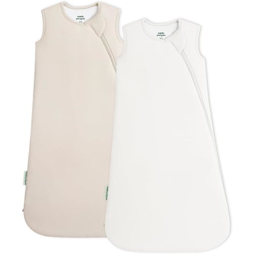 Soft Bamboo Viscose Baby Sleep Sack, 1.0 TOG Baby Sleeping Bag 2 Pack, Cozy Baby Wearable Blanket 2-Way Zipper
