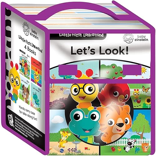 Baby Einstein - Little First Look and Find 4 Book Vinyl Bag Set - PI Kids Board book – Picture Book, June 15, 2021