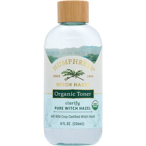 Humphreys Organic Toner, Pure Witch Hazel, USDA Certified Organic, 8 Fl Oz (Pack of 1)