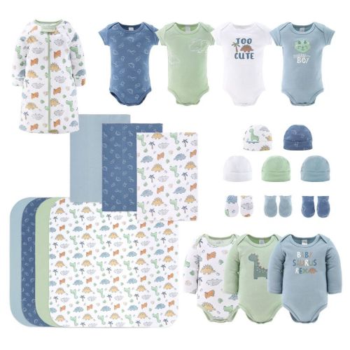 The Peanutshell Baby Saurus 23-Piece Layette Gift Set in Blue/Green 0-3 months