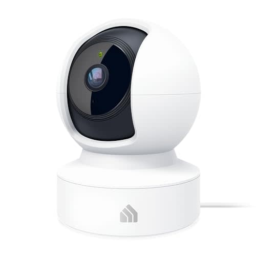 Kasa 2K+ Indoor Pan/Tilt Wired Security Camera, Baby & Pet Monitor, KC410S | Motion Detection & Tracking, 2-Way Audio, Night Vision, Subscription-Free Local Storage or Optional Cloud