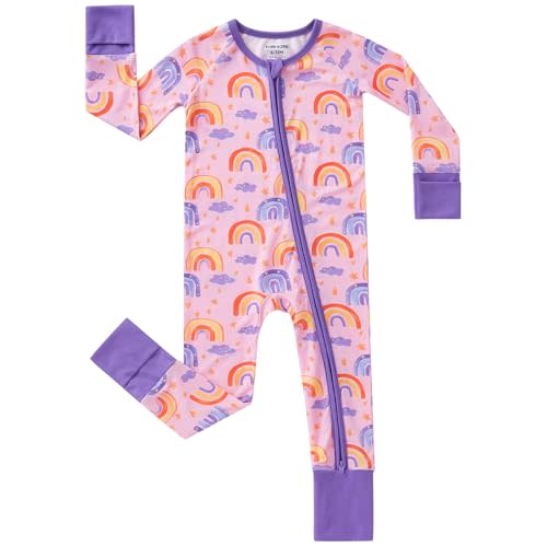 pureborn Baby Infant Boys Girls Zipper Sleeper Snug Fit Viscose from Bamboo Pajamas 0-24 Months