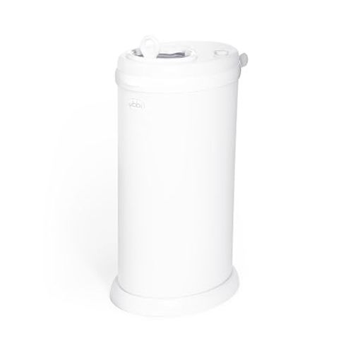 Ubbi Stainless Steel Diaper Pail, No Special Bags, Odor-Locking, White