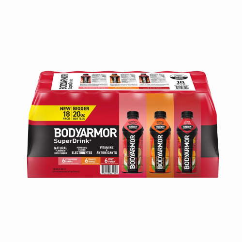 BODYARMOR Sports Drink Variety Pack Bottles, 20 fl. oz., 18 pk.
