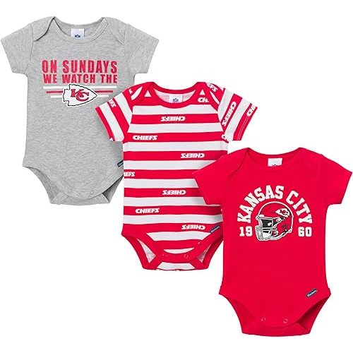 Gerber NFL Baby Boys Nfl 3-pack Onesie Bodysuit