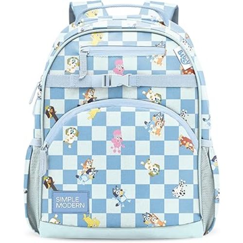 Simple Modern Medium Bluey Toddler Backpack for School Girls and Boys | Kindergarten Elementary Kids Backpack | Fletcher Collection | Kids - 15" tall | Bluey Checkmate