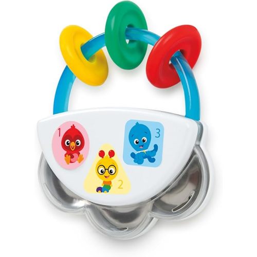 Baby Einstein Tiny Tambourine Musical Toy & Rattle, BPA Free, Take Along, Age 3 Months+