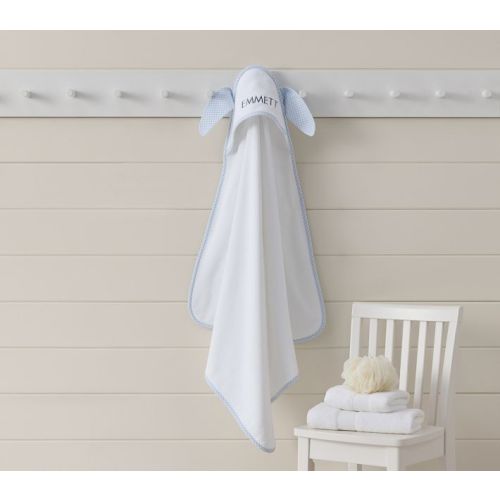 Gingham Critter Baby Hooded Towel & Washcloths | Pottery Barn Kids