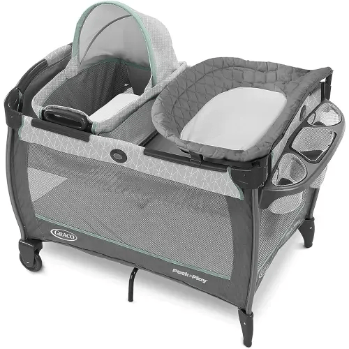 Graco Pack 'n Play Close2Baby Bassinet Playard Features Portable Bassinet Diaper Changer and More, Derby