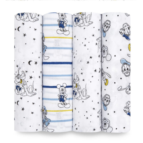Cotton Muslin Swaddle 4pk Mickey Stargazer | aden + anais