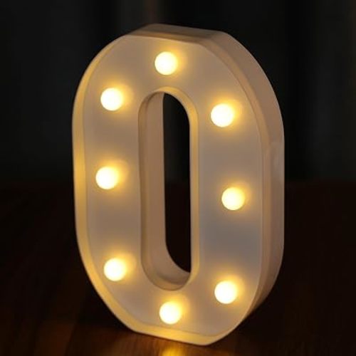 LED Light Up Letters, Warm White Decorative Marquee Letters(O)