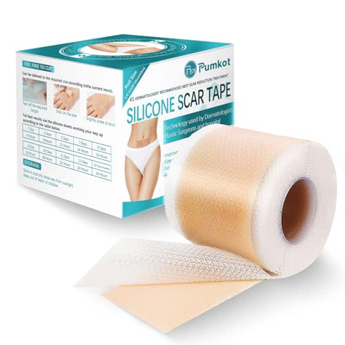 Silicone Scar Sheets, Silicone Scar Tape(1.6” x 120” Roll-3M), Scar Removal Away Strips for Surgical Scars, Keloid, C-Section, Burn et