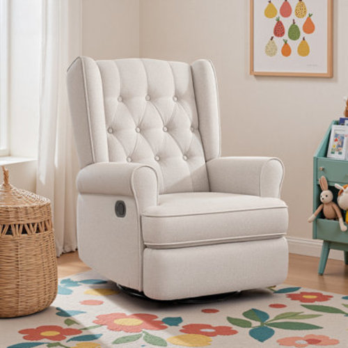 Winston Porter Venancia 30 Wide Swivel and Rocker Manual Recliner with Wing Back---Newly upgraded, no Velcro Arms | Wayfair
