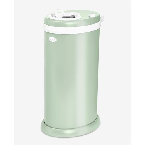 Ubbi Stainless Steel Diaper Pail, No Special Bags, Odor-Locking, Sage Green