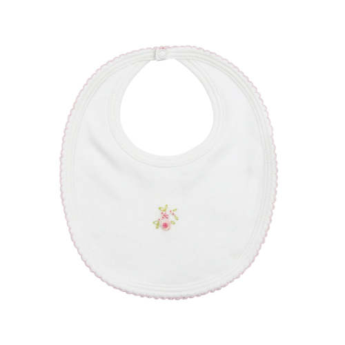 Baby Girl's Pink Rosebud Bib