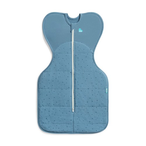 Love To Dream Quilted Stretch Cotton Swaddle Up 2.5 Tog Pebbles Storm Blue Size Medium