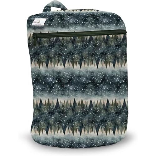 Kanga Care Wet Bag Seam Sealed Waterproof 3D Dimensional for Baby Cloth Diapers, Travel, Beach, Pool, Gym, Swim | Stargazing