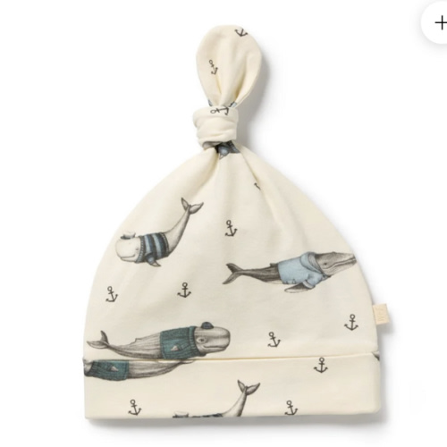 Woolly Whales Organic Knot Hat