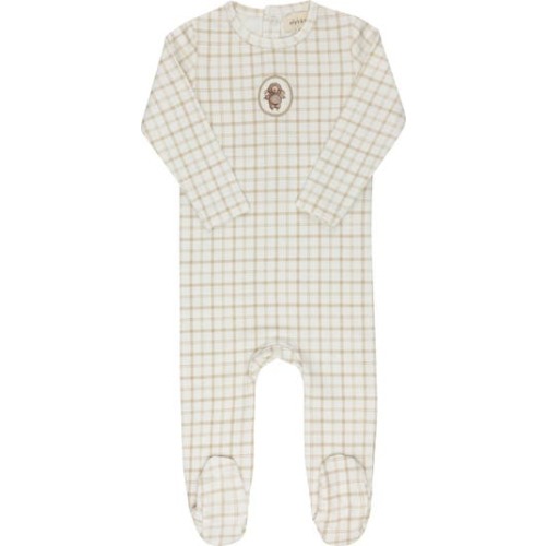 Modal French Terry Plaid Sheep Collection - Footie, 3M