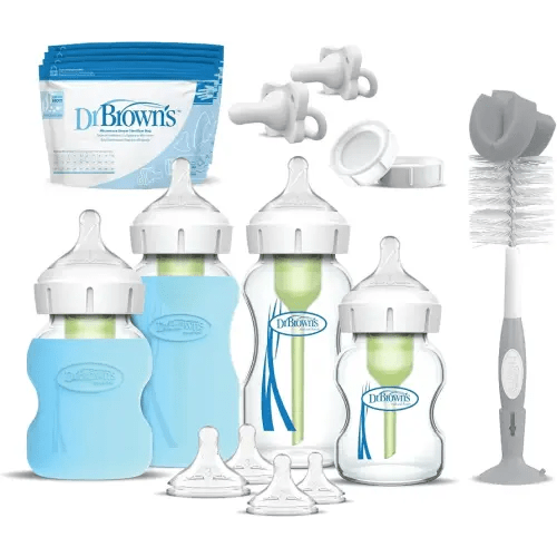 Dr. Brown's Anti-Colic Options+ Wide-Neck Glass Baby Bottle Starter Set